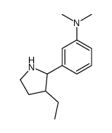 Benzenamine, 3-(3-ethyl-2-pyrrolidinyl)-N,N-dimethyl- (9CI)结构式
