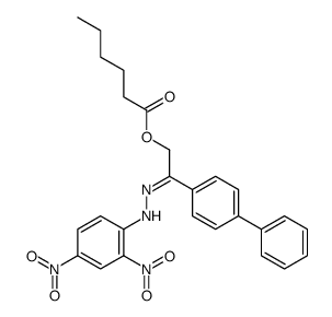 [2-[(2,4-dinitrophenyl)hydrazinylidene]-2-(4-phenylphenyl)ethyl] hexanoate结构式