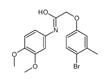 2-(4-bromo-3-methylphenoxy)-N-(3,4-dimethoxyphenyl)acetamide结构式