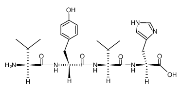 valyl->-tyrosyl->-valyl->-histidine Structure