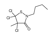2-butyl-4,5,5-trichloro-4-methyl-1,2-thiazolidin-3-one结构式