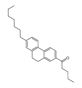 1-(7-heptyl-9,10-dihydrophenanthren-2-yl)pentan-1-one结构式