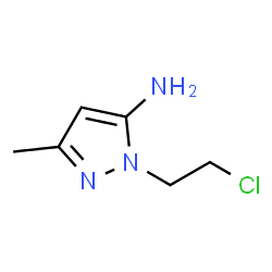 1H-Pyrazol-5-amine,1-(2-chloroethyl)-3-methyl- Structure