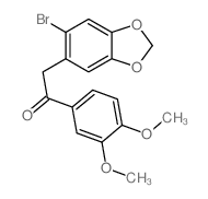 2-(6-bromobenzo[1,3]dioxol-5-yl)-1-(3,4-dimethoxyphenyl)ethanone structure