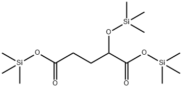 2-[(Trimethylsilyl)oxy]pentanedioic acid bis(trimethylsilyl) ester structure