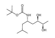 [(1S,3R,4R)-3,4-dihydroxy-1-isobutyl-pentyl]-carbamic acid tert-butyl ester结构式