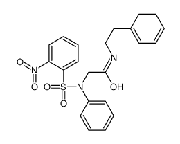 2-(N-(2-nitrophenyl)sulfonylanilino)-N-(2-phenylethyl)acetamide结构式