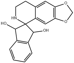 1',3',7,8-Tetrahydrospiro[1,3-dioxolo[4,5-g]isoquinoline-5(6H),2'-[2H]indene]-1',3'-diol结构式