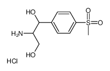 D-(+)-threo-2-amino-1-(p-methylsulphonylphenyl)propane-1,3-diol hydrochloride结构式