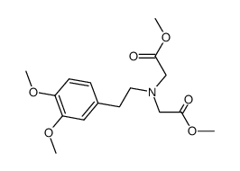 dimethyl N-[2-(3,4-dimethoxyphenyl)ethyl]iminodiacetate Structure