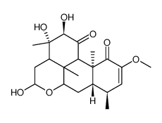 12α,13,16-Trihydroxy-2-methoxypicras-2-ene-1,11-dione结构式