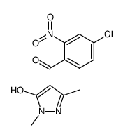 1,3-dimethyl-4-(2-nitro-4-chlorobenzoyl)-5-hydroxypyrazole结构式