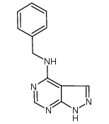 N-苄基-1H-吡唑并[3,4-d]嘧啶-4-胺结构式
