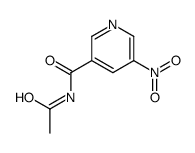 N-acetyl-5-nitropyridine-3-carboxamide Structure