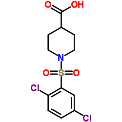1-[(2,5-DICHLOROPHENYL)SULFONYL]PIPERIDINE-4-CARBOXYLIC ACID Structure