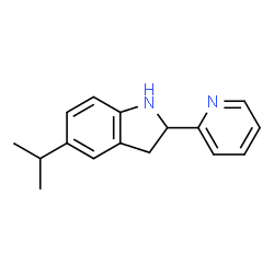 1H-Indole,2,3-dihydro-5-(1-methylethyl)-2-(2-pyridinyl)-(9CI) structure