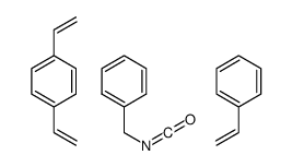 1,4-divinylbenzene,isocyanatomethylbenzene,styrene Structure