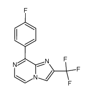 8-(4-fluorophenyl)-2-(trifluoromethyl)imidazo[1,2-a]pyrazine结构式