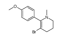 5-bromo-6-(4-methoxyphenyl)-1-methyl-3,4-dihydro-2H-pyridine结构式