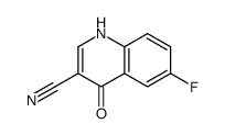 3-Quinolinecarbonitrile, 6-fluoro-4-hydroxy-结构式