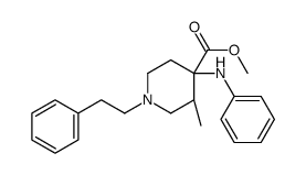 顺式-(+)-3-甲基-4-(苯氨基)-1-(2-苯基乙基)-4-哌啶甲酸甲酯图片