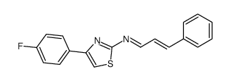 N-[4-(4-fluorophenyl)-1,3-thiazol-2-yl]-3-phenylprop-2-en-1-imine Structure