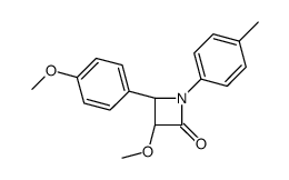 (3S,4R)-3-methoxy-4-(4-methoxyphenyl)-1-(4-methylphenyl)azetidin-2-one结构式