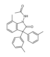 1-acetylamino-7-methyl-3,3-di-m-tolyl-1,3-dihydro-indol-2-one结构式