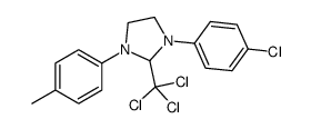 1-(4-chlorophenyl)-3-(4-methylphenyl)-2-(trichloromethyl)imidazolidine Structure