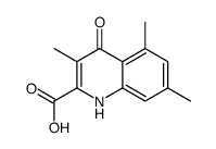 3,5,7-trimethyl-4-oxo-1H-quinoline-2-carboxylic acid结构式