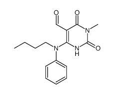6-(N-butyl-anilino)-3-methyl-2,4-dioxo-1,2,3,4-tetrahydro-pyrimidine-5-carbaldehyde Structure