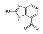 1,3-二氢-7-硝基-2H-咪唑并[4,5-c]吡啶-2-酮结构式