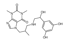 7-[3-[[2-(3,5-Dihydroxyphenyl)-2-hydroxyethyl]amino]-2-methylpropyl]theophyline结构式