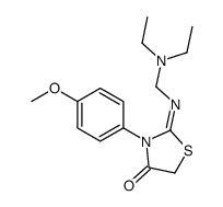 2-(diethylaminomethylimino)-3-(4-methoxyphenyl)-1,3-thiazolidin-4-one结构式