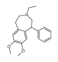 3-ethyl-7,8-dimethoxy-5-phenyl-1,2,4,5-tetrahydro-3-benzazepine结构式
