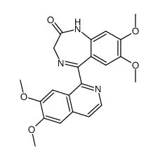 5-(6,7-dimethoxy-isoquinolin-1-yl)-7,8-dimethoxy-1,3-dihydro-benzo[e][1,4]diazepin-2-one结构式