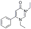 1,3-DIETHYL-4-OXO-6-PHENYL-1,4-DIHYDROPYRIMIDIN-3-IUM结构式