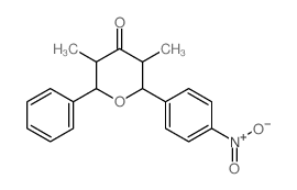3,5-dimethyl-2-(4-nitrophenyl)-6-phenyl-oxan-4-one picture