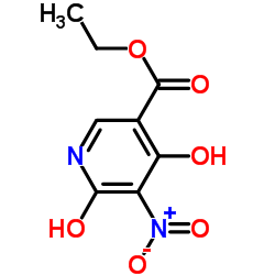 Ethyl 4,6-dihydroxy-5-nitronicotinate structure
