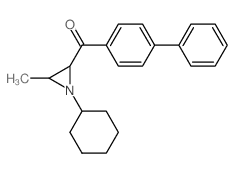 (1-cyclohexyl-3-methyl-aziridin-2-yl)-(4-phenylphenyl)methanone Structure