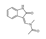 N-methyl-N-(2-oxo-indolin-3-ylidenemethyl)-acetamide结构式