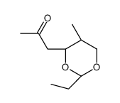 1-[(2S,4R,5R)-2-ethyl-5-methyl-1,3-dioxan-4-yl]propan-2-one结构式