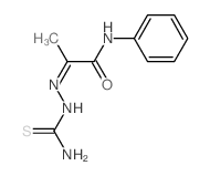 2-(carbamothioylhydrazinylidene)-N-phenylpropanamide Structure