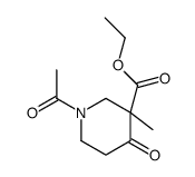 ethyl 1-acetyl-3-methyl-4-oxopiperidine-3-carboxylate结构式