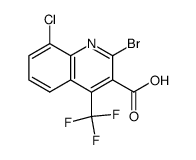 2-bromo-8-chloro-4-(trifluoromethyl)quinoline-3-carboxylic acid Structure