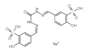 Benzenesulfonic acid, 3,3'-[carbonylbis(1-hydrazinyl-2-ylidenemethylidyne)]bis[6-hydroxy-, sodium salt (1:2) Structure
