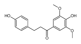 1-(4-hydroxy-3,5-dimethoxyphenyl)-3-(4-hydroxyphenyl)propan-1-one结构式
