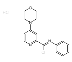 2-Pyridinecarboximidoylchloride, 4-(4-morpholinyl)-N-phenyl-, hydrochloride (1:1) structure