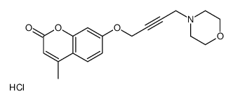4-methyl-7-(4-morpholin-4-ylbut-2-ynoxy)chromen-2-one,hydrochloride Structure