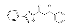 1-phenyl-3-(3-phenyl-1,2,4-oxadiazol-5-yl)propane-1,3-dione结构式